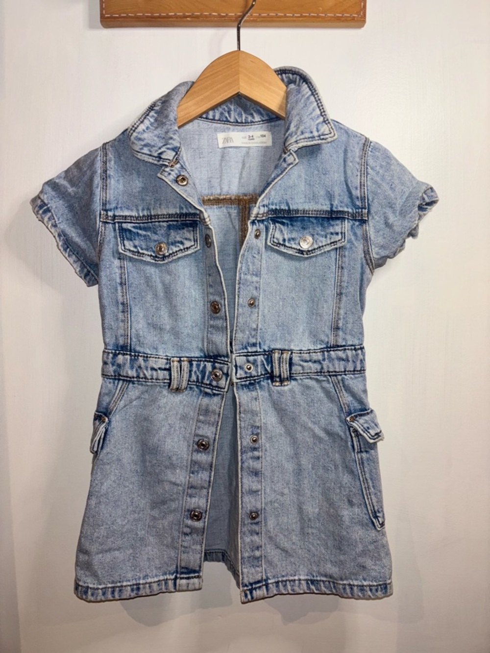ZARA KIDS Size 3-4 Denim Dress